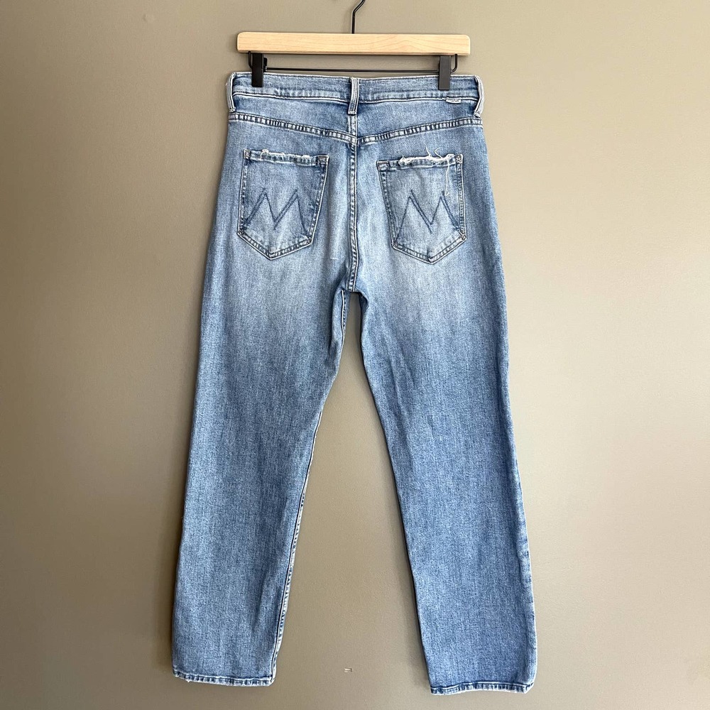 MOTHER Women's Straight Leg Jeans - Light Blue - Picture 12 of 16
